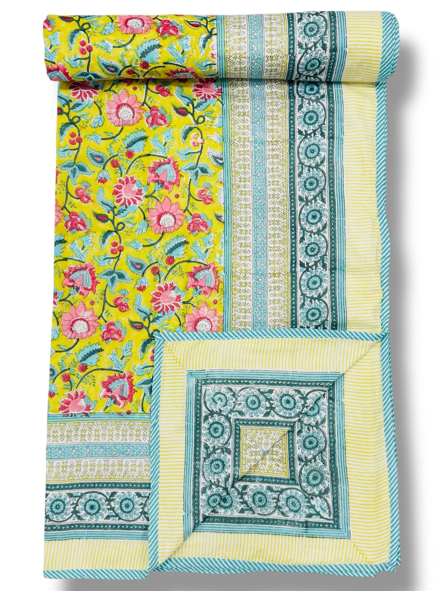 Baag-e-Rahat – Premium Handblock Printed King Size Dohar