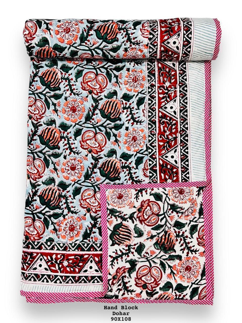 Neer Dohar – Premium Handblock Printed King Size Dohar