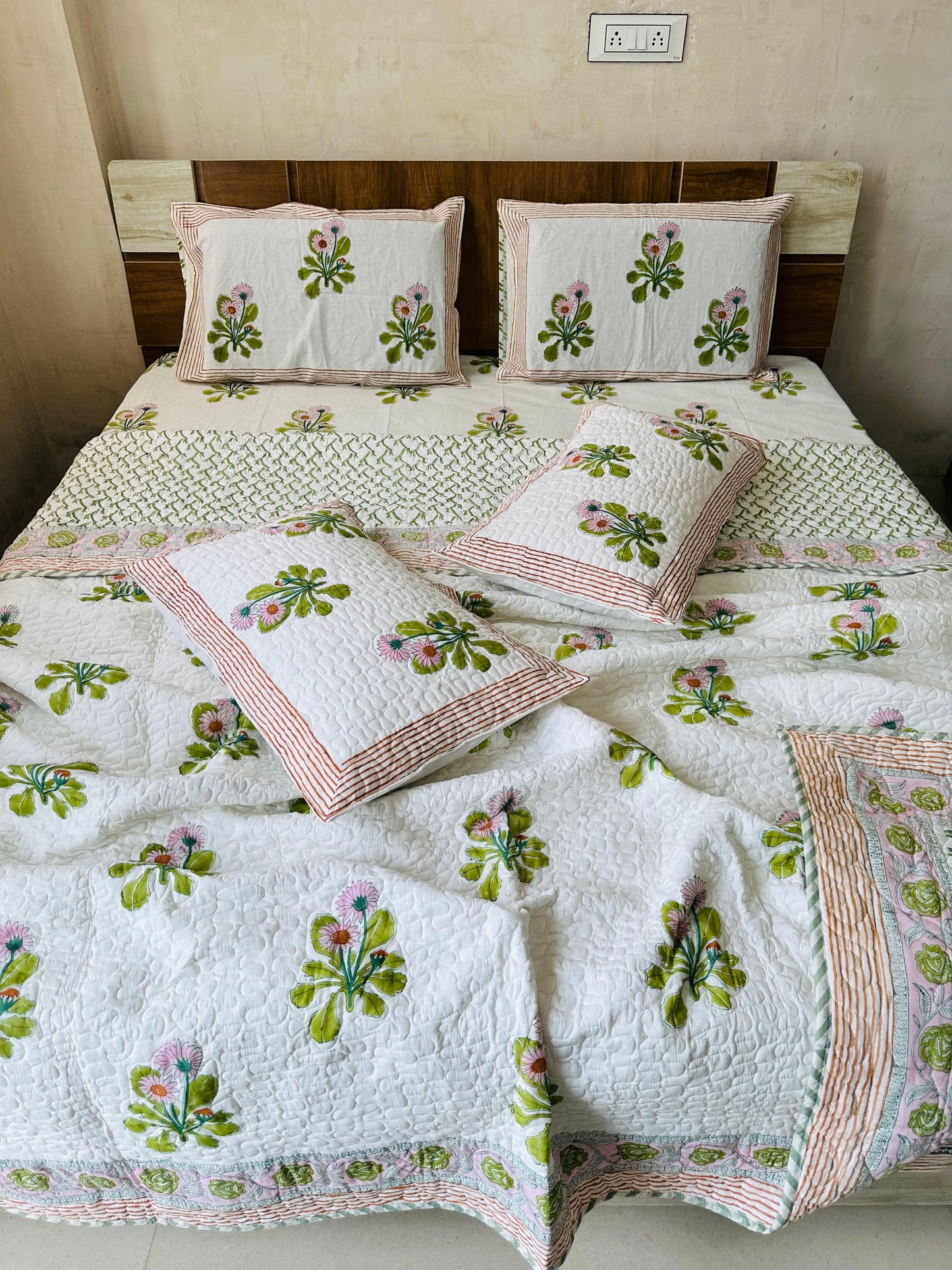 Rang-e-Haya – Handblock Printed Double Comforter Set