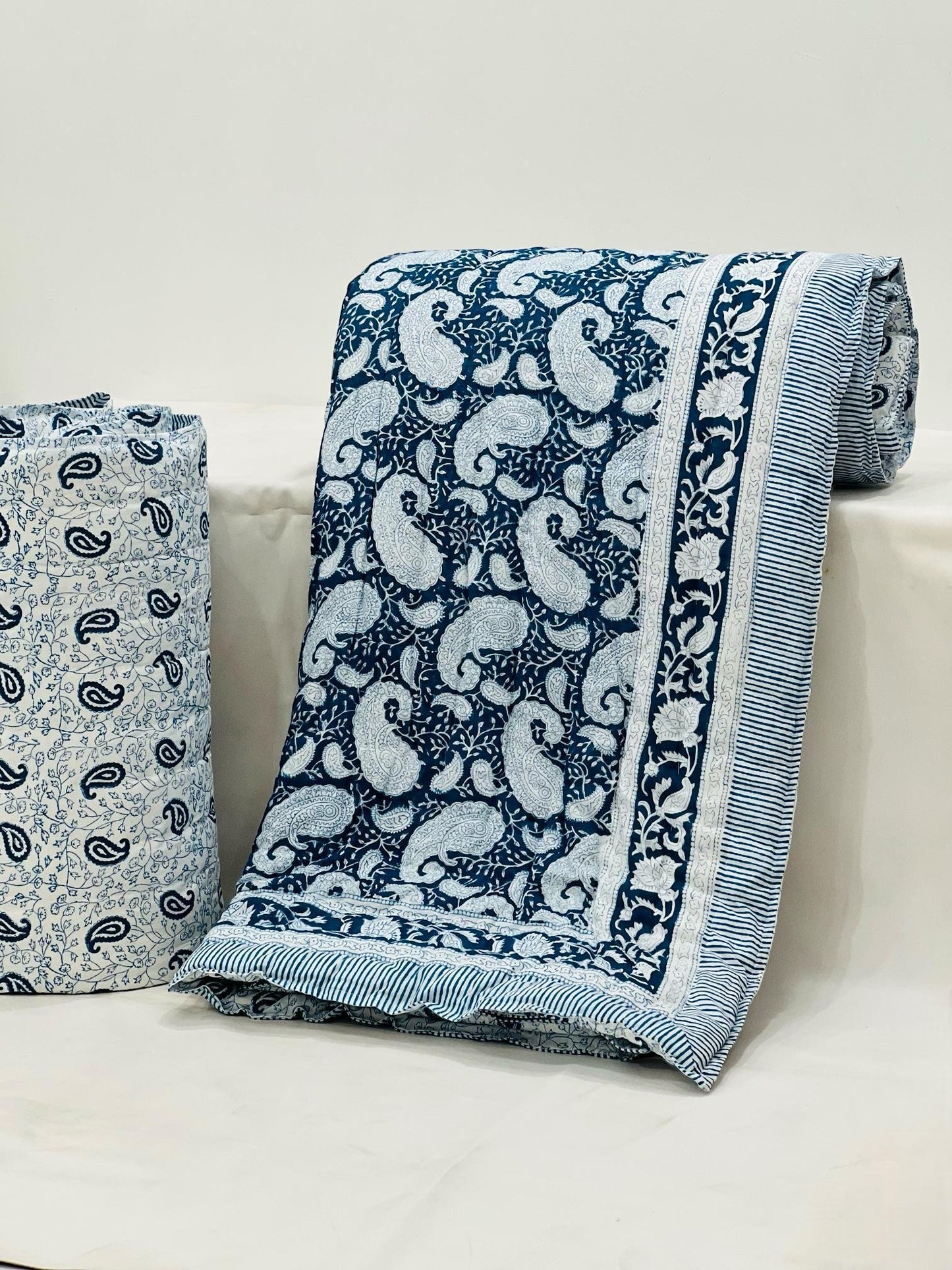RituSoft – Handblock Printed King Size Quilt Razai