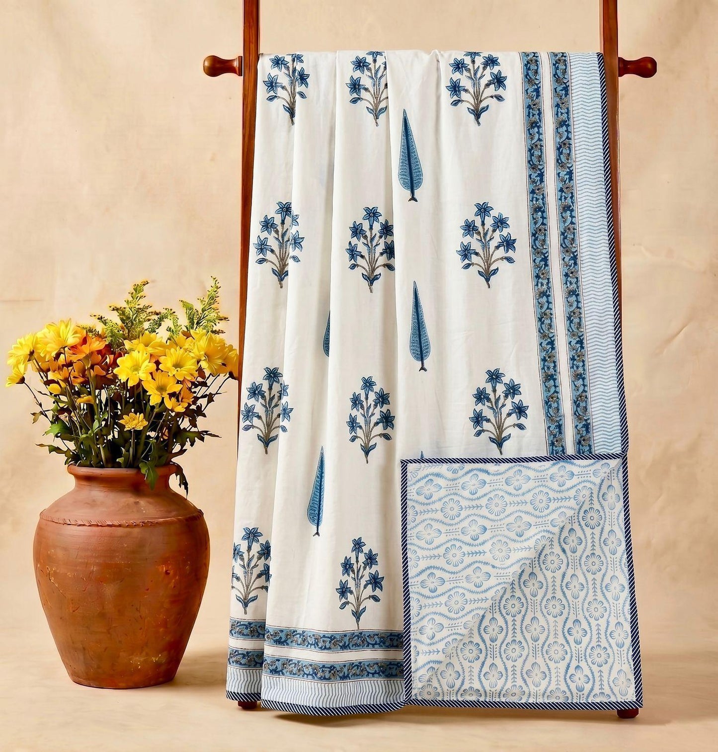 Flori Dohar - Premium Handblock Printed King Size Dohar