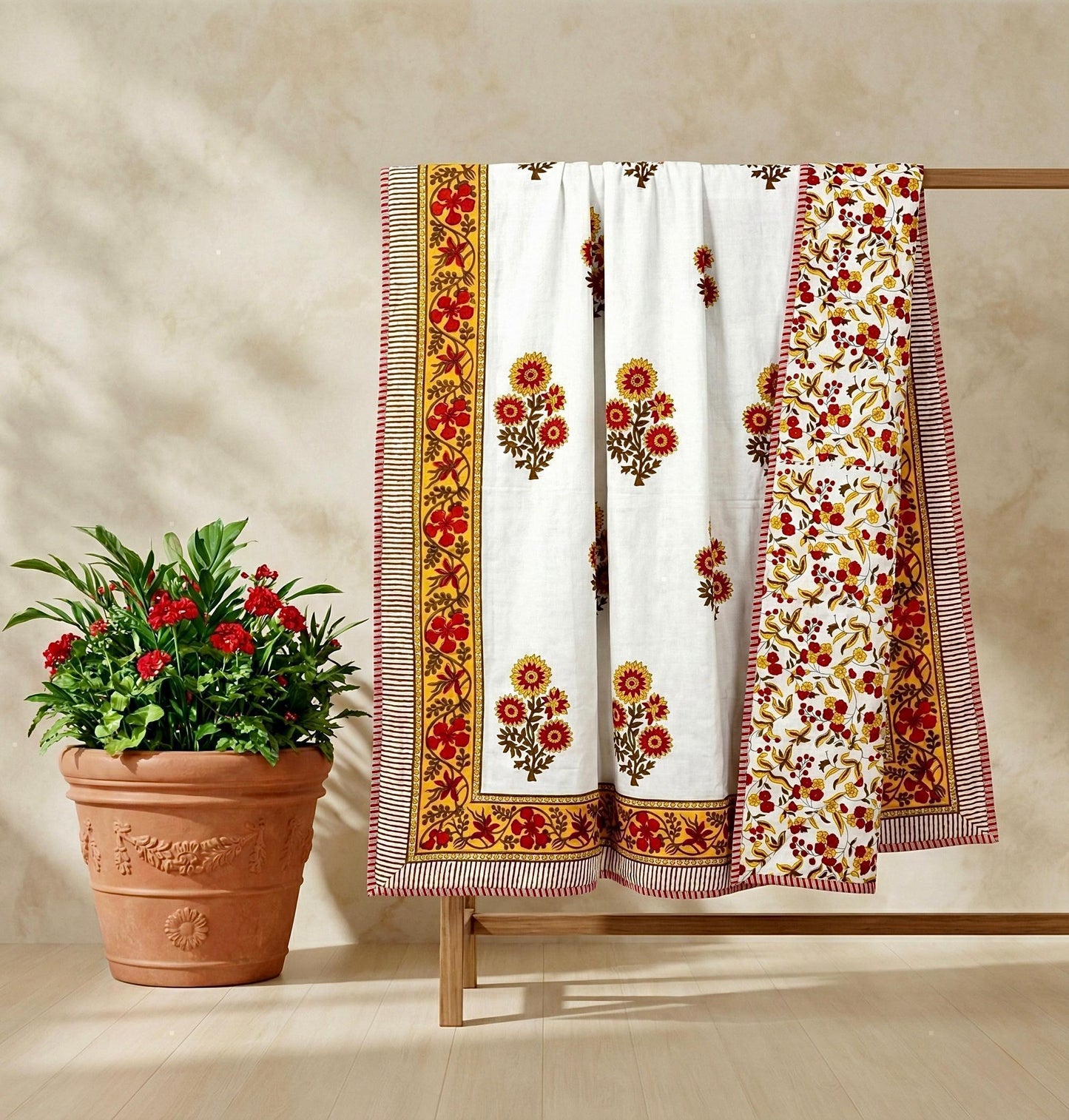 Raabta – Premium Handblock Printed King Size Dohar