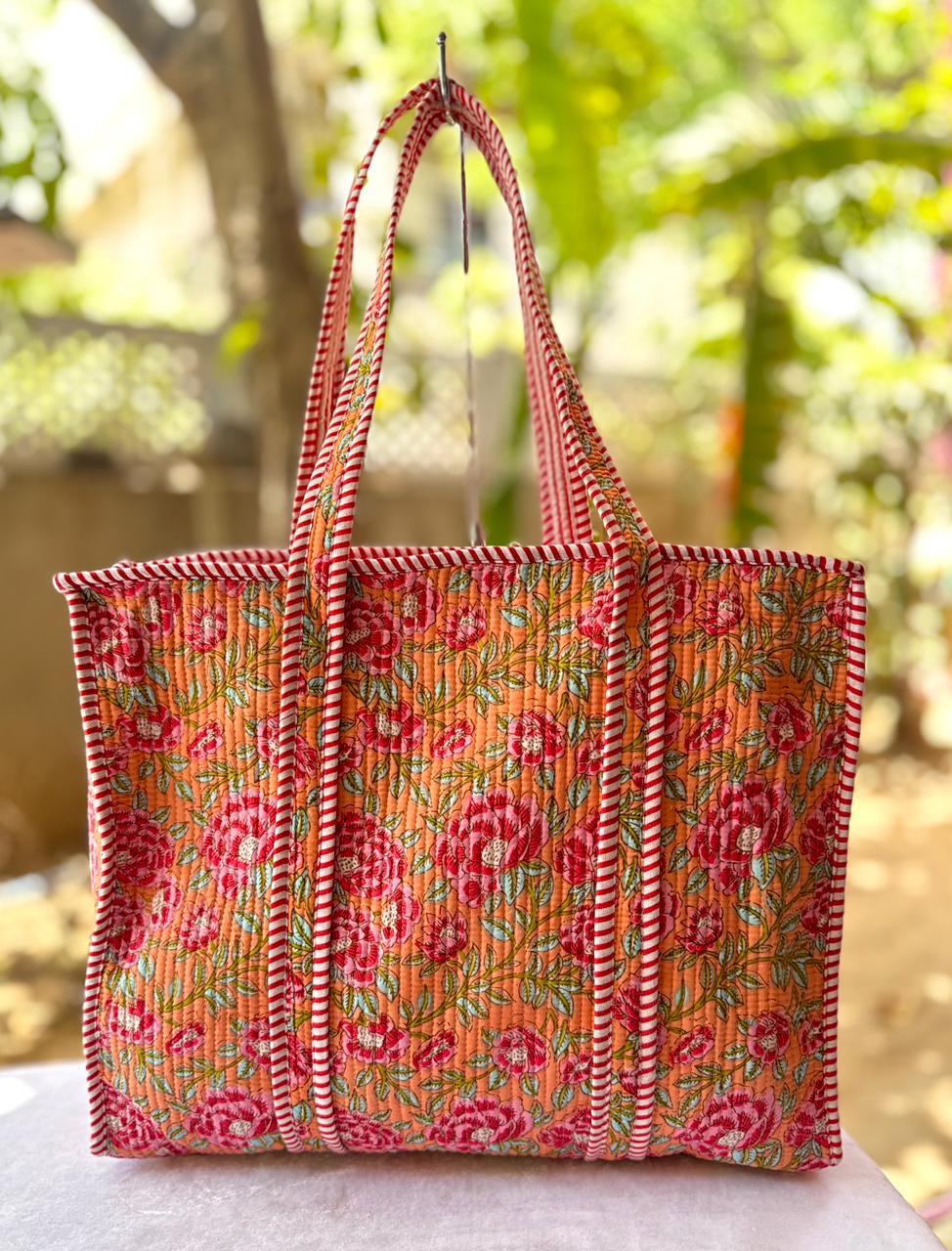 Scarlet - Quilted Tote Bag