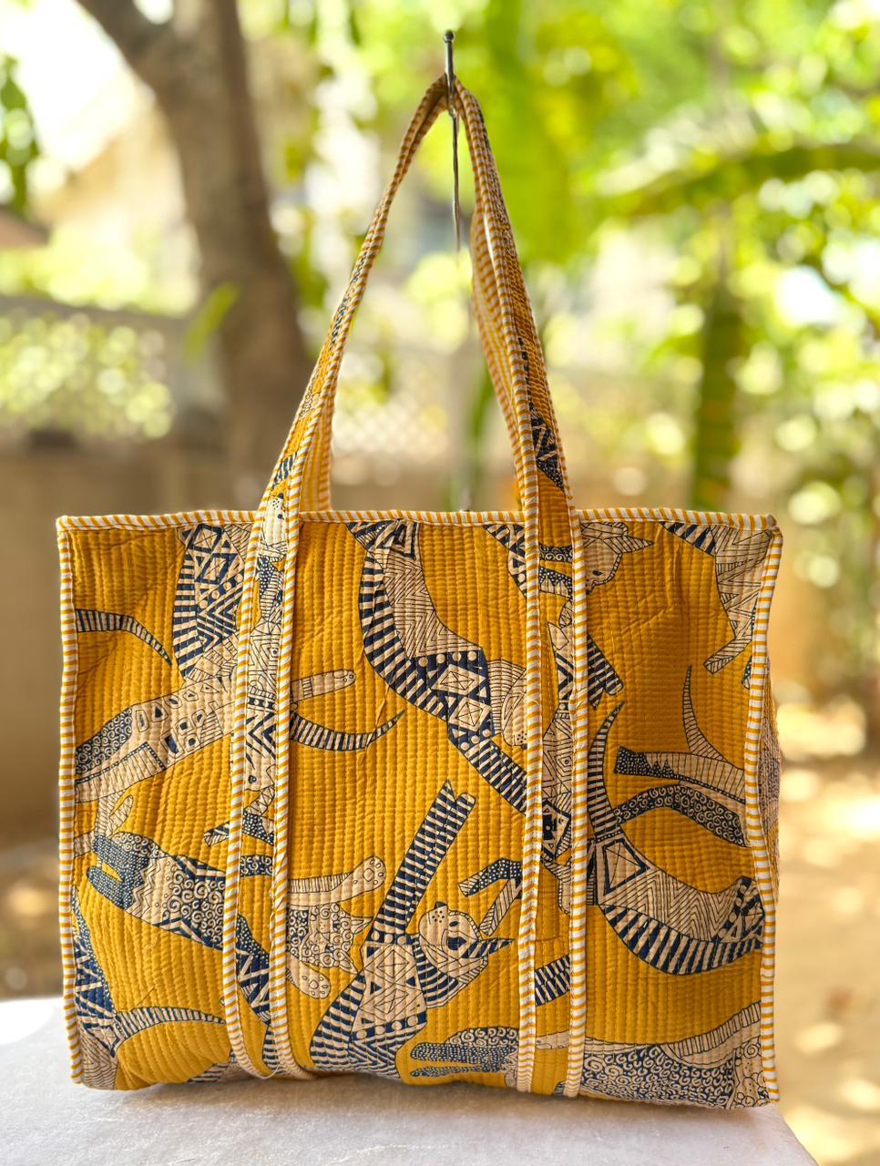 ToteLoom – Handblock Printed Quilted Tote Bag