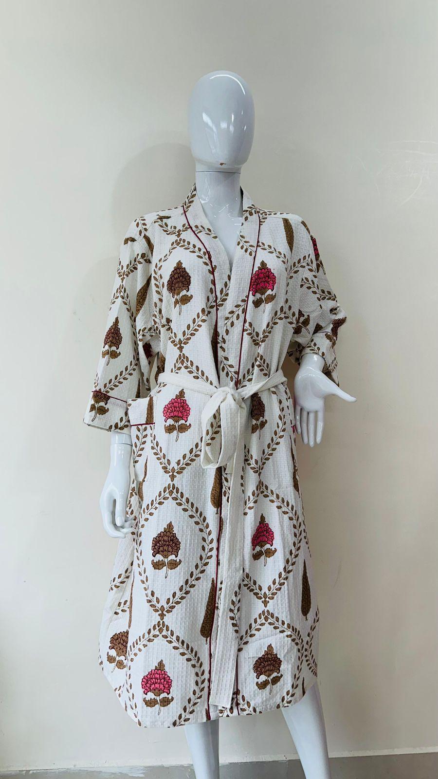 Riwaayat Robe – Handblock Printed Unisex Bathrobe