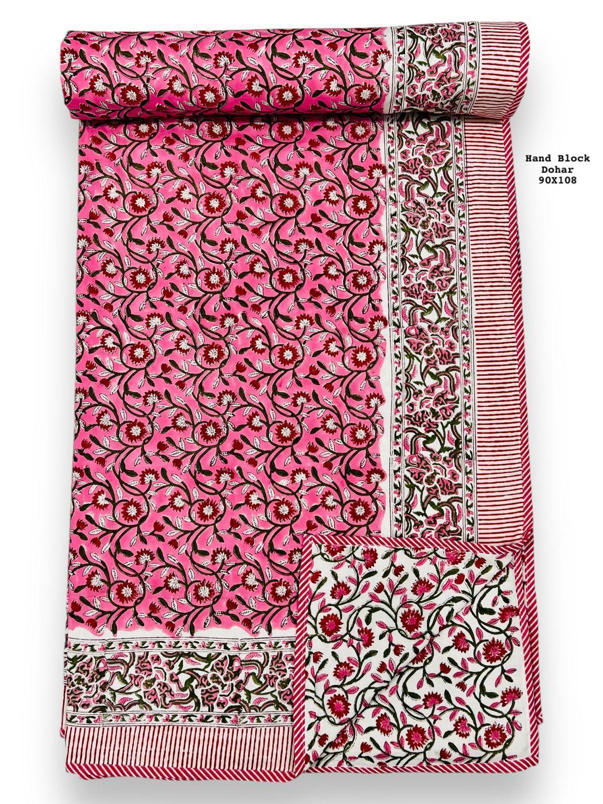 Aab-e-Narm – Premium Handblock Printed King Size Dohar