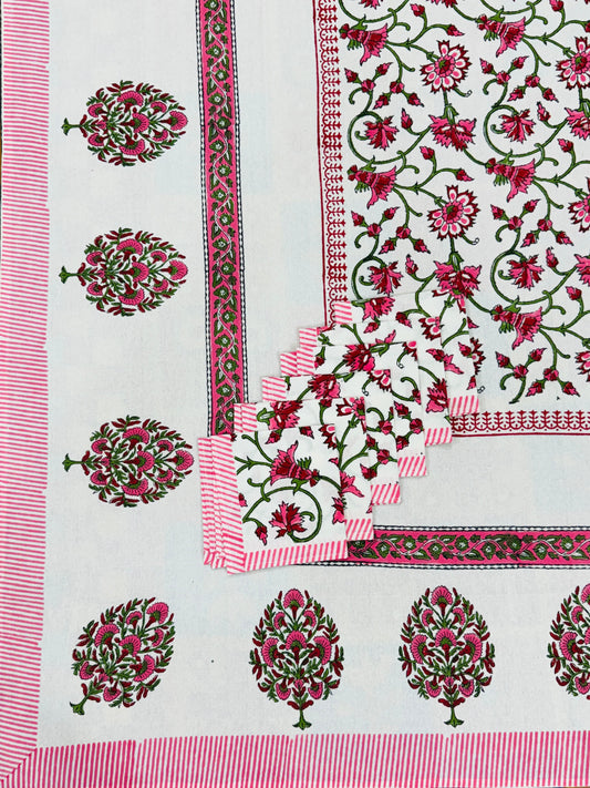 Raasraat - Handblock Printed Dining Table Cover Set