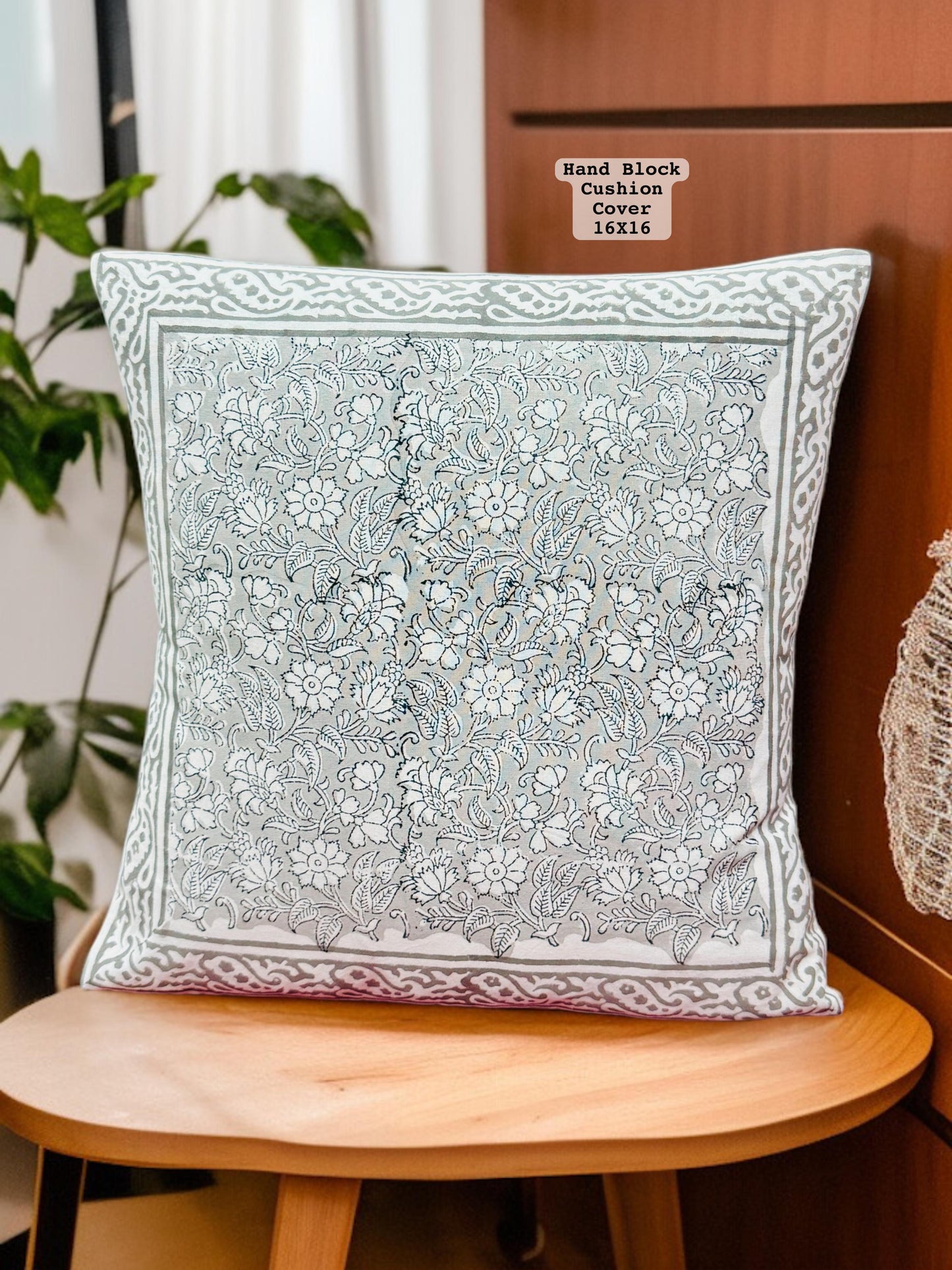Zahar - Handblock Printed Cushion Cover Set