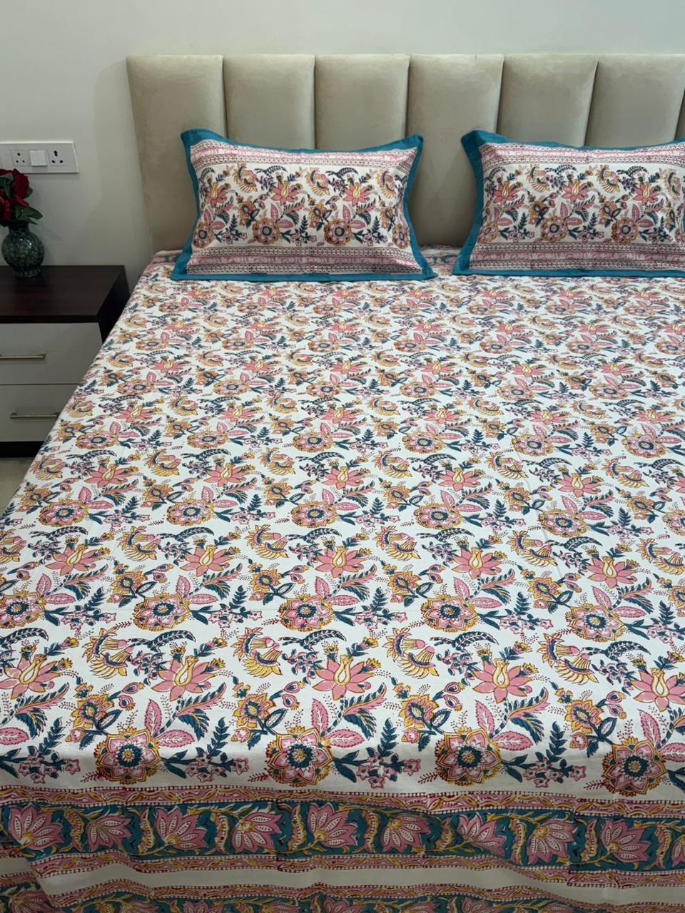 Baagh E Bahar Double Bedsheet 90x108