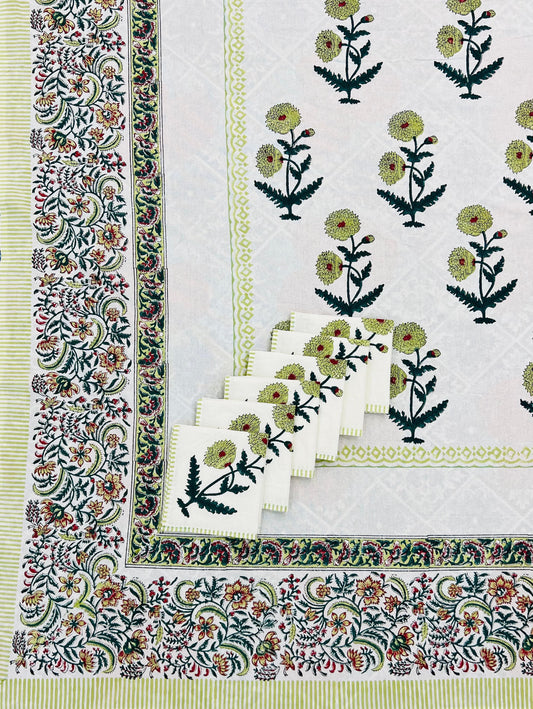 Dawat E Khas - Handblock Printed Dining Table Cover Set