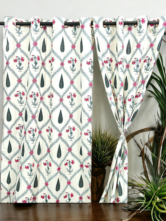 Pankh Prints – Handblock Printed Cotton Curtain Set
