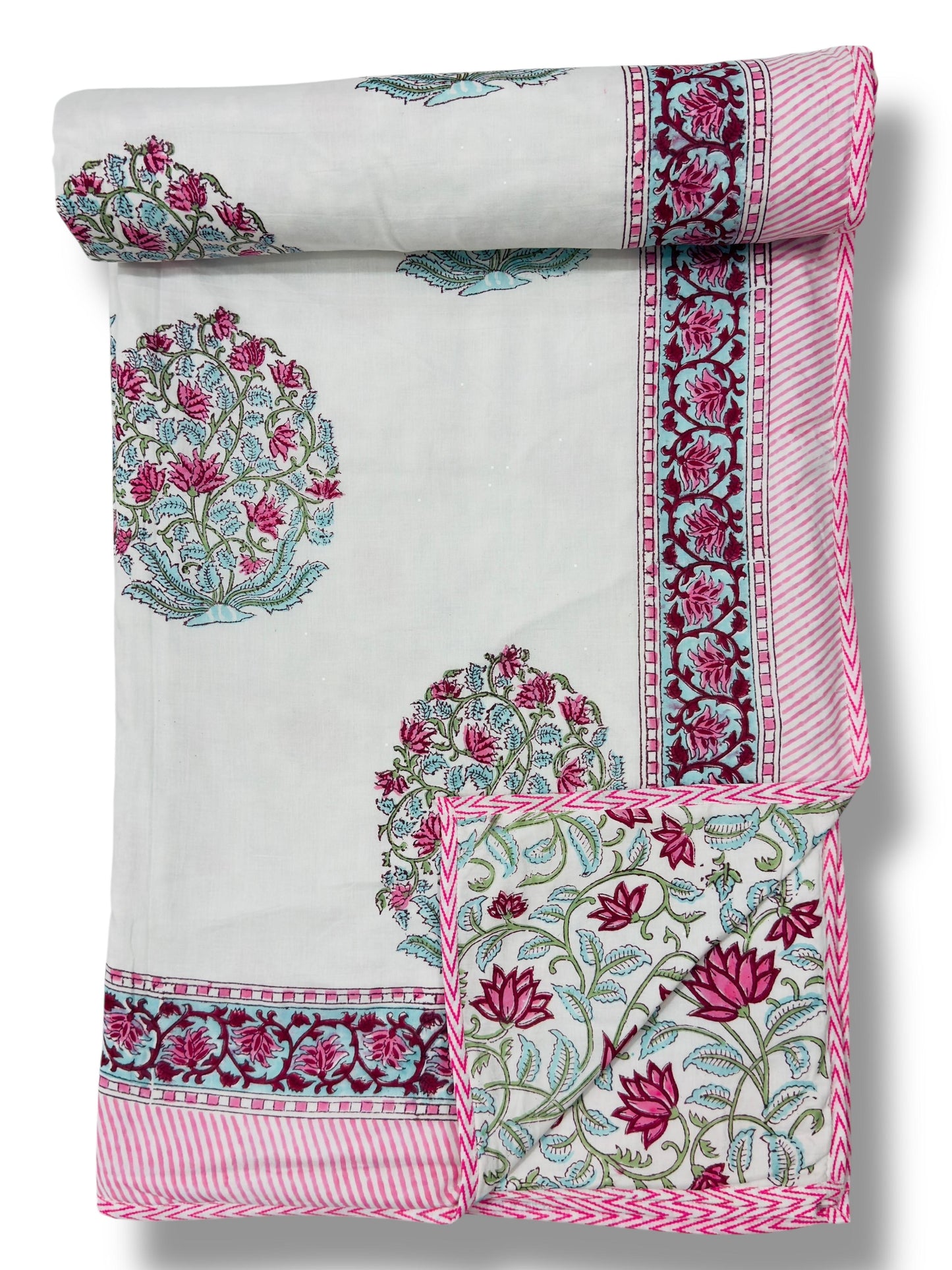 Gulbagh Dohar - Premium Handblock Printed King Size Dohar