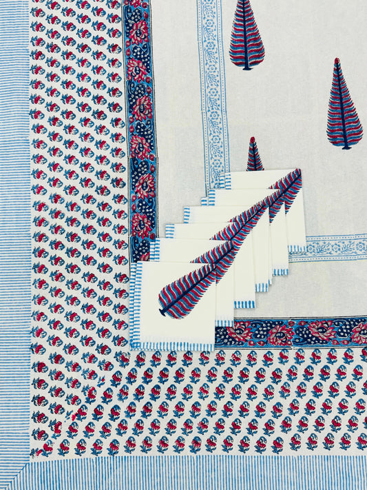 Lawazmi - Handblock Printed Dining Table Cover Set