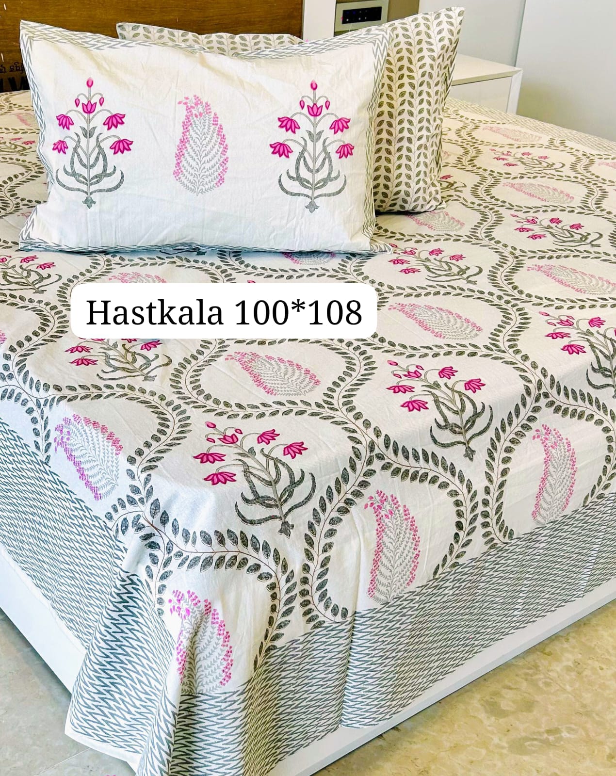 Rosali - Doublebed Bedsheet size 100 by 108