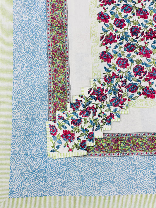 Rangragi - Handblock Printed Dining Table Cover Set