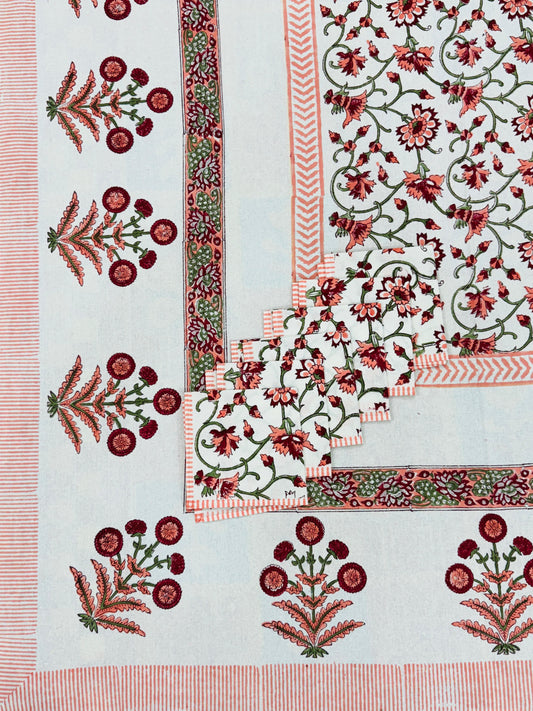 Lawazban | Handblock Printed Dining Table Cover Set