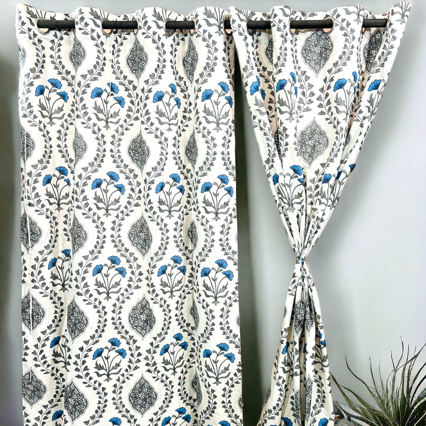 Belajal - Handblock Printed Cotton Curtain Set