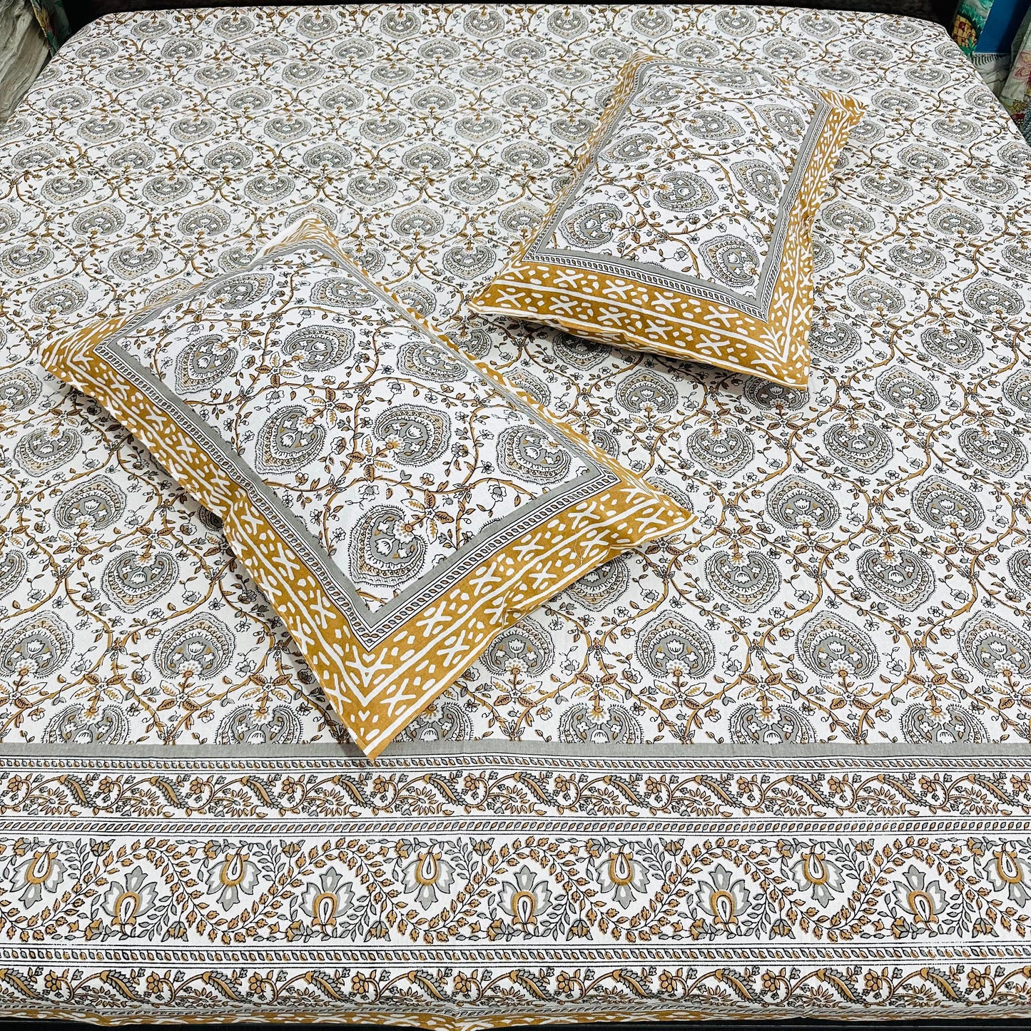 Mystic Sky Handblock Printed Bedsheet
