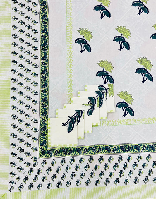 Mehfil Matsya | Handblock Printed Dining Table Cover Set