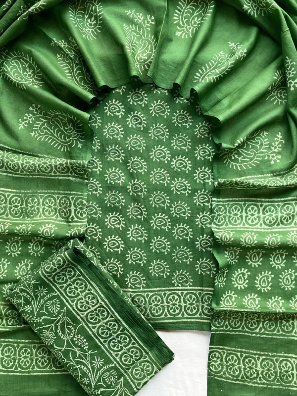 Cotton Suit with Mul Mul Dupatta