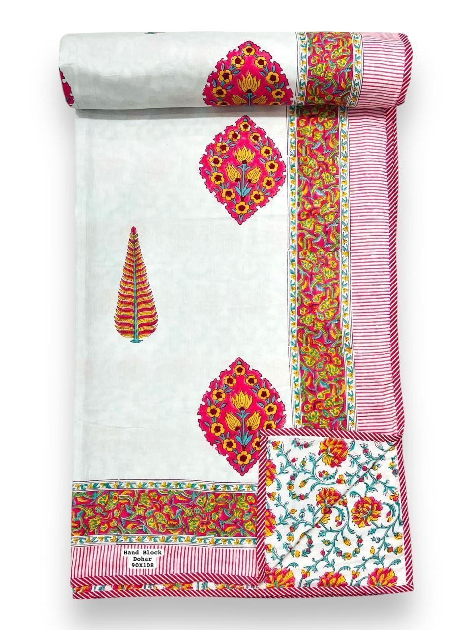 Chandni Comfort – Premium Handblock Printed King Size Dohar