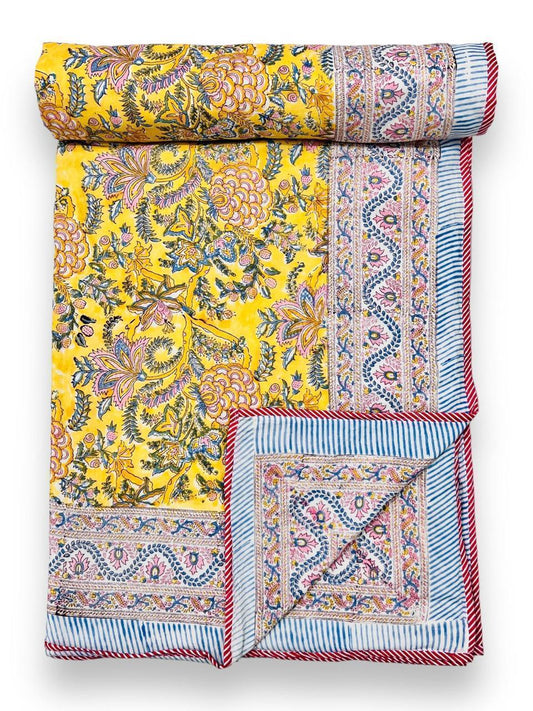 Narmya Nights – Premium Handblock Printed King Size Dohar