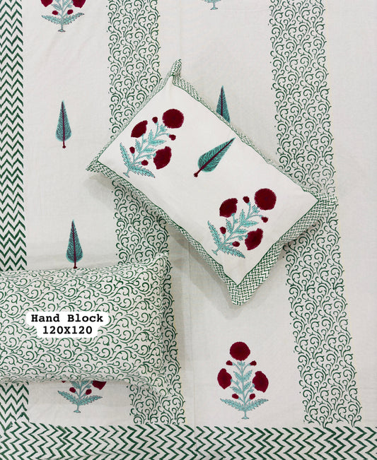 Neer Vastra| Handblock Printed Double Bedsheet Set