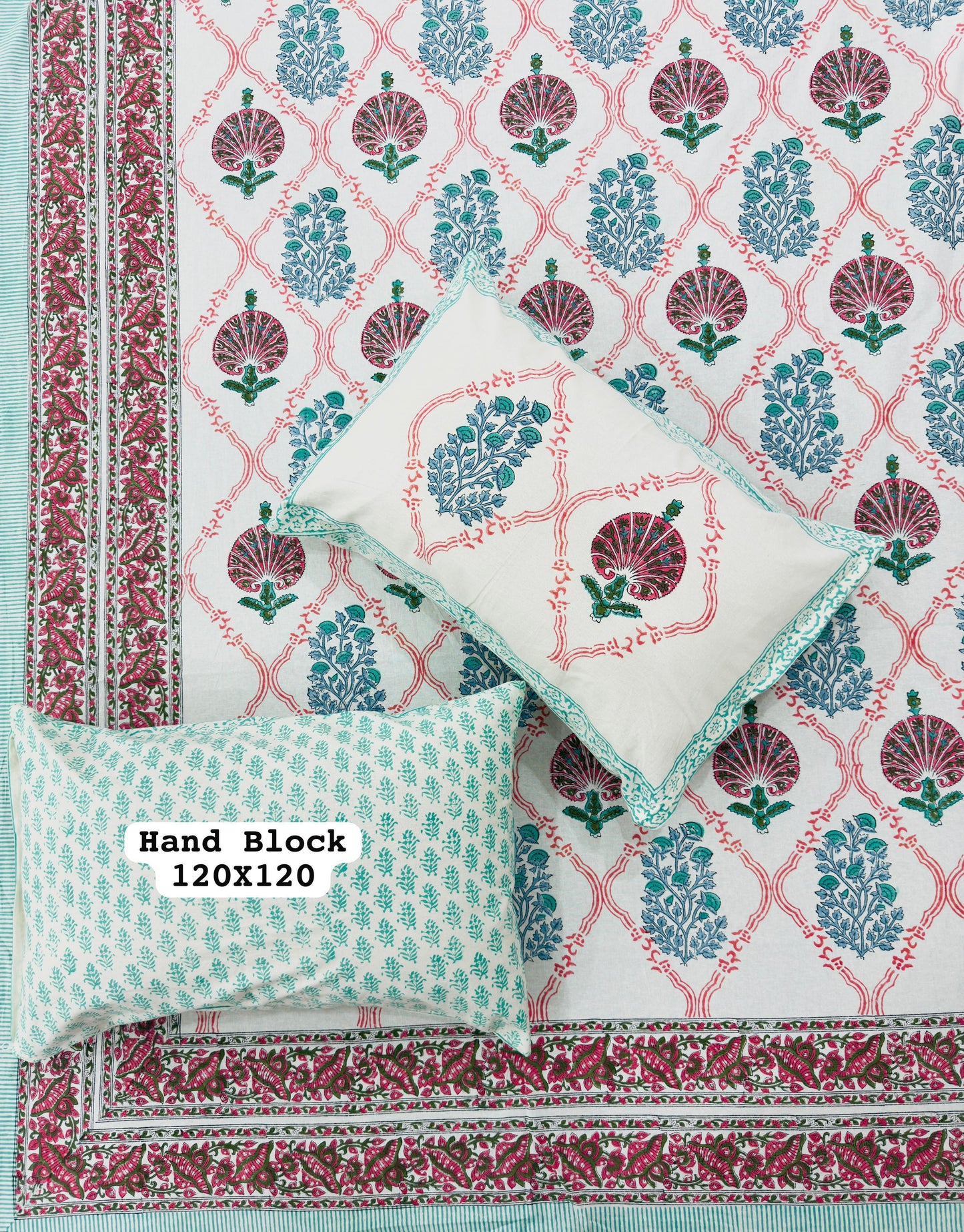 Prakriti Prints| Handblock Printed Double Bedsheet Set