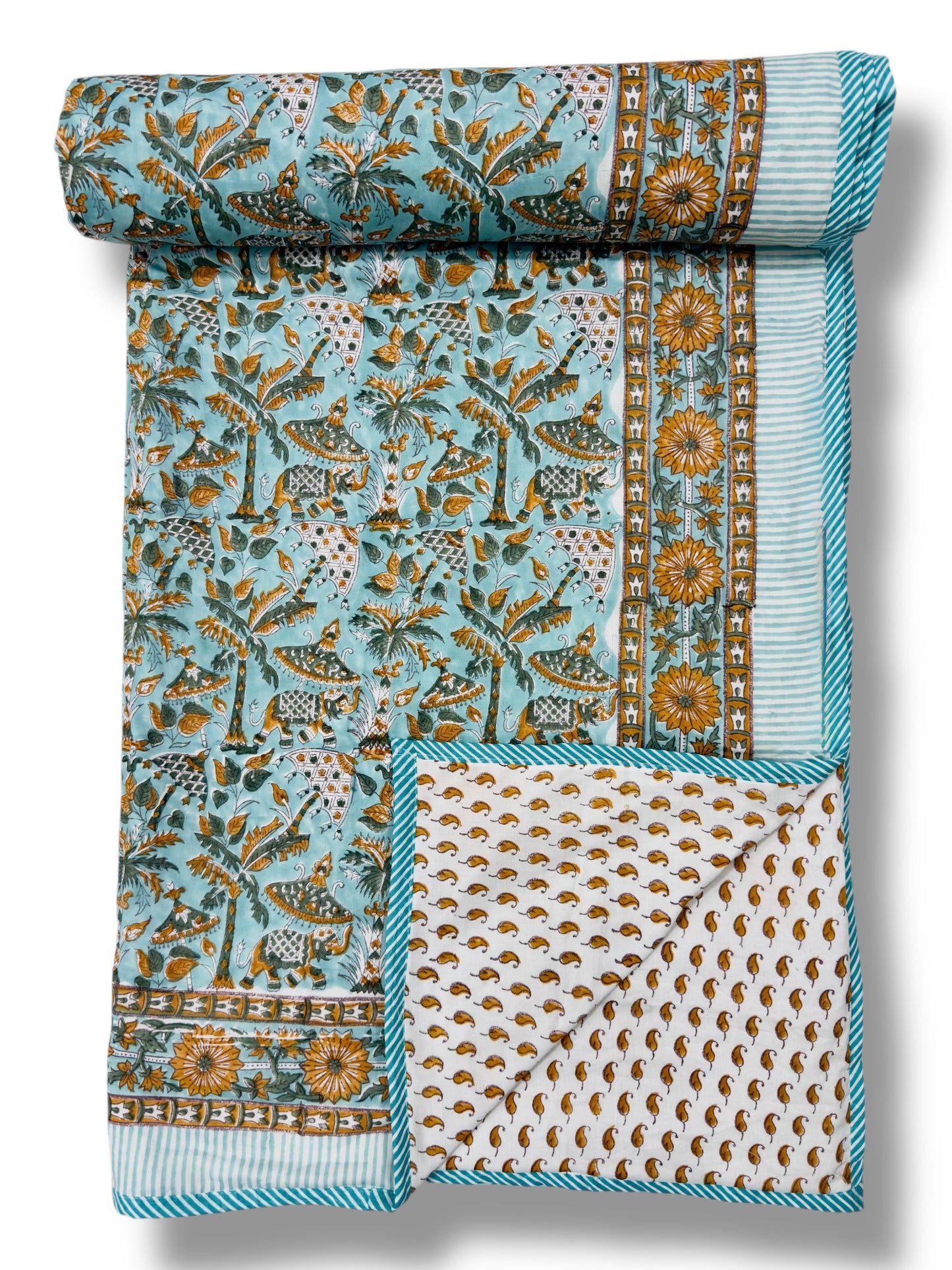 Barfaani Baag – Premium Handblock Printed King Size Dohar