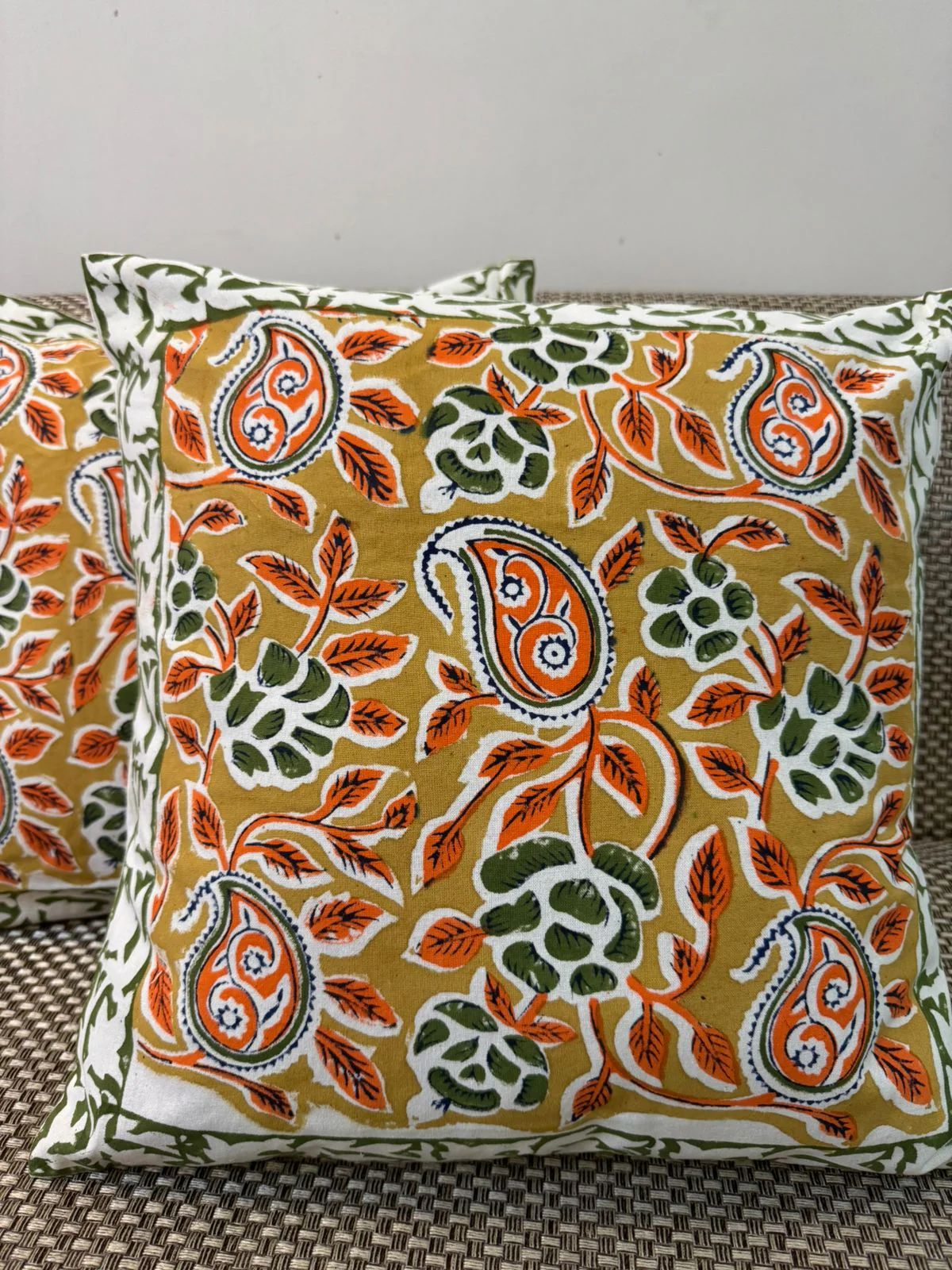 MudraComfort – Handblock Printed Cushion Cover Set
