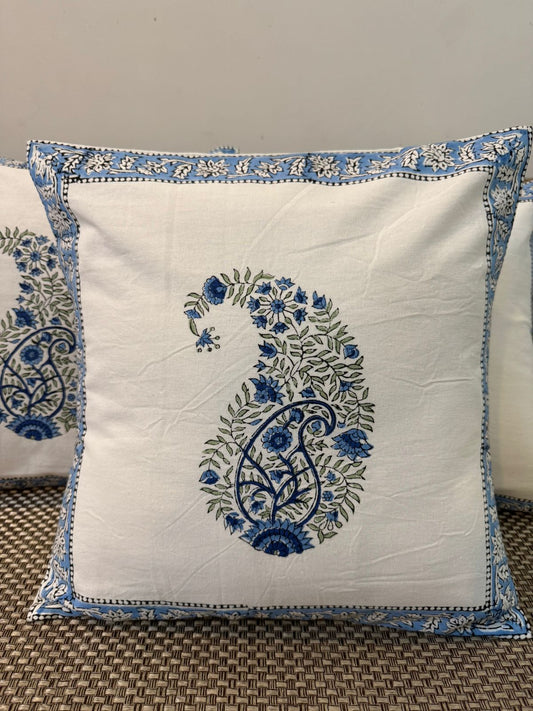 Handloom Hues – Handblock Printed Cushion Cover Set