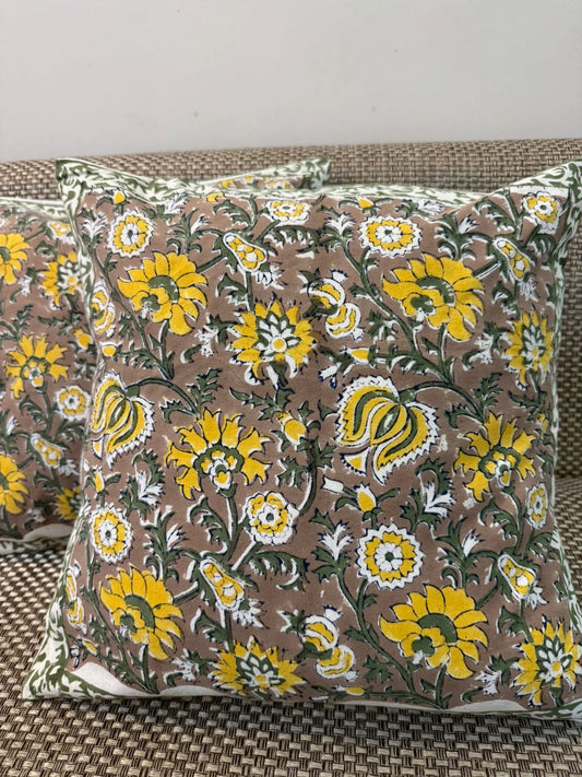Cush & Kaari – Handblock Printed Cushion Cover Set