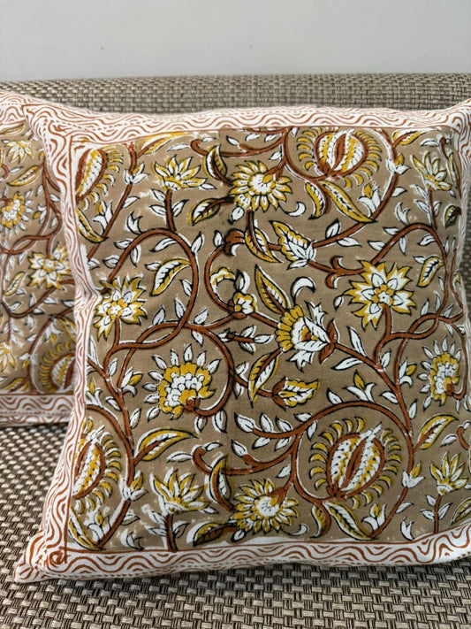 Neem Aura – Handblock Printed Cushion Cover Set