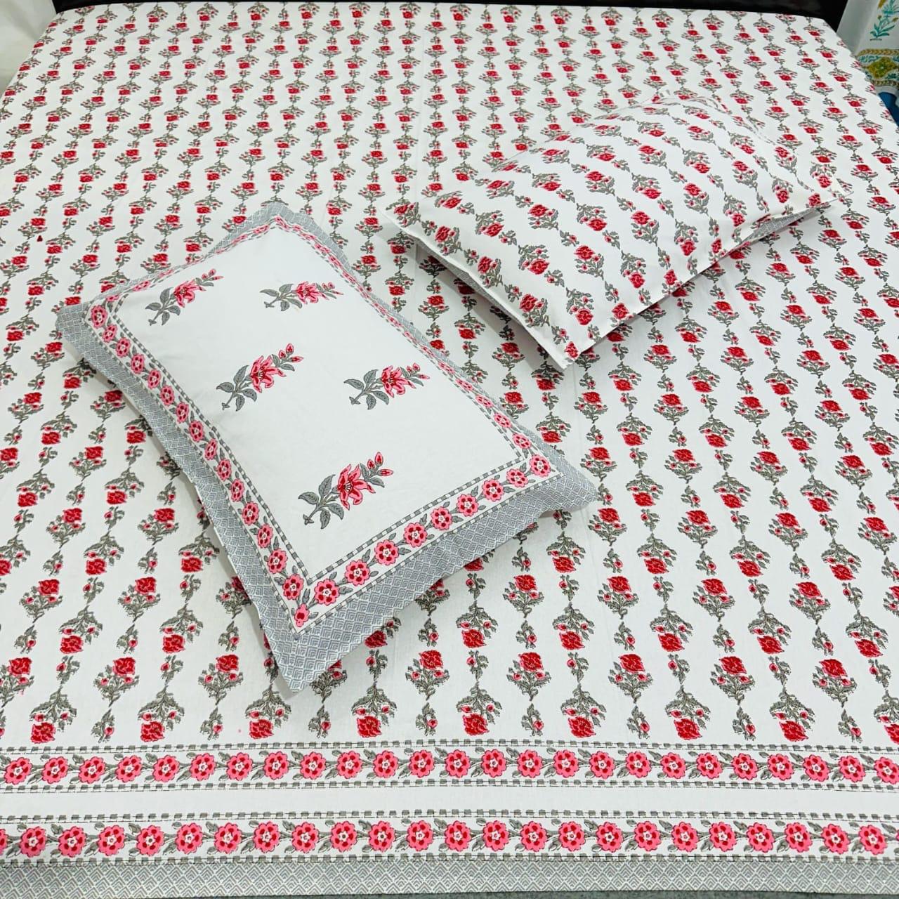 Maati Charms| Handblock Printed Double Bedsheet Set