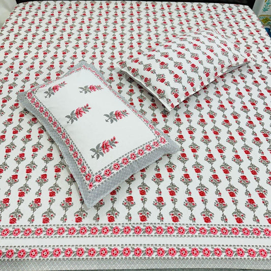 Maati Charms| Handblock Printed Double Bedsheet Set