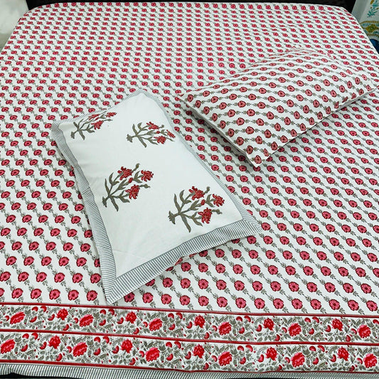 Baadal Baag| Handblock Printed Double Bedsheet Set