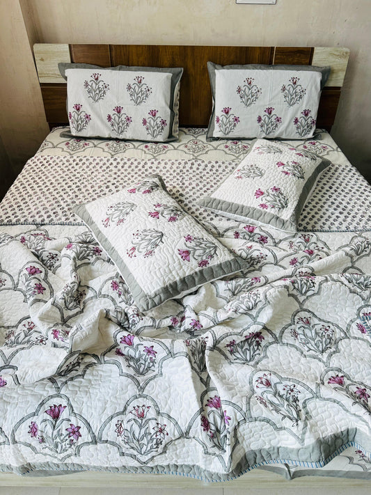 Nazakat – Handblock Printed Double Comforter Set