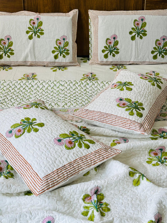 Firaaq-e-Gul – Handblock Printed Double Comforter Set