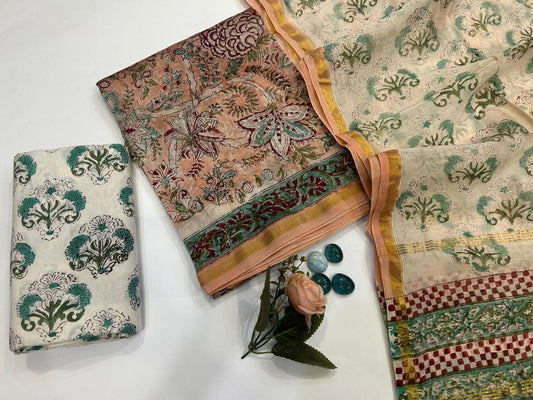Zarmina Veil – Chanderi Silk Suit Set