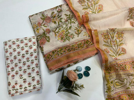 Tehzeeb Tassels – Chanderi Silk Suit Set