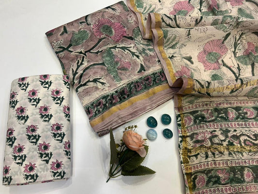 Narmida Wrap – Chanderi Silk Suit Set