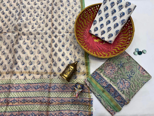 Pehrahan Prints – Chanderi Silk Suit Set