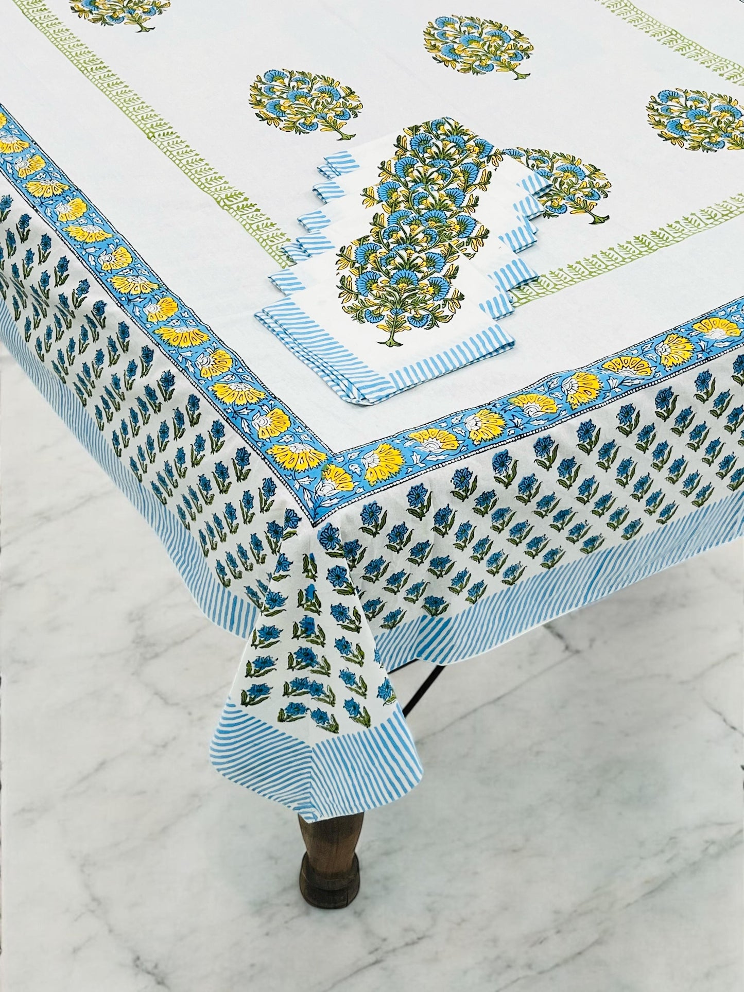 Kothar | Handblock Printed Dining Table Cover Set