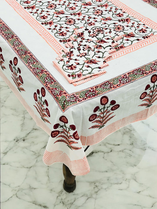 Lawazban | Handblock Printed Dining Table Cover Set
