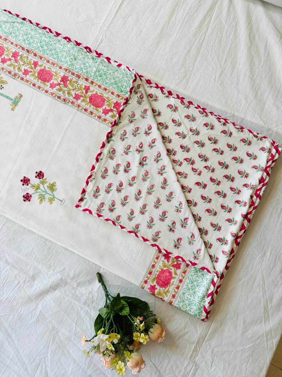 Bluezone Dohar - Premium Handblock Printed King Size Dohar