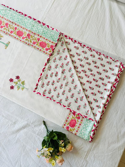 Bluezone Dohar - Premium Handblock Printed King Size Dohar