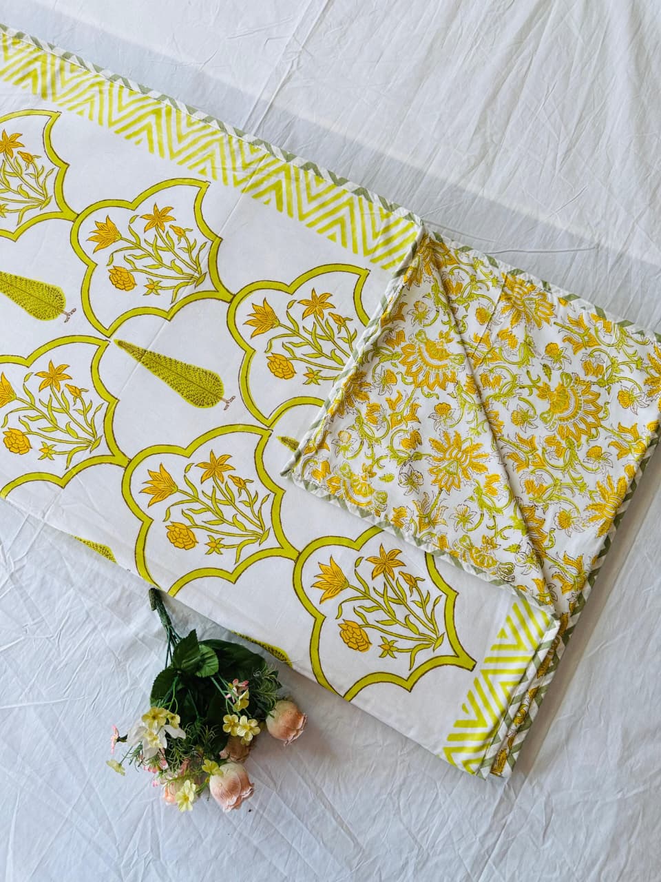 Baghicha Dohar - Premium Handblock Printed King Size Dohar