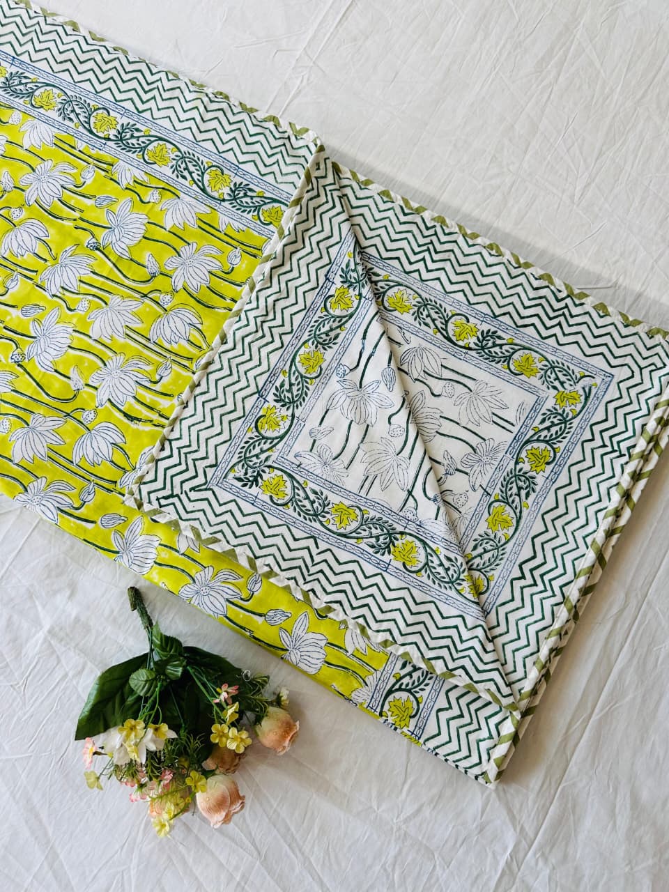 Yellobagh - Premium Handblock Printed King Size Dohar