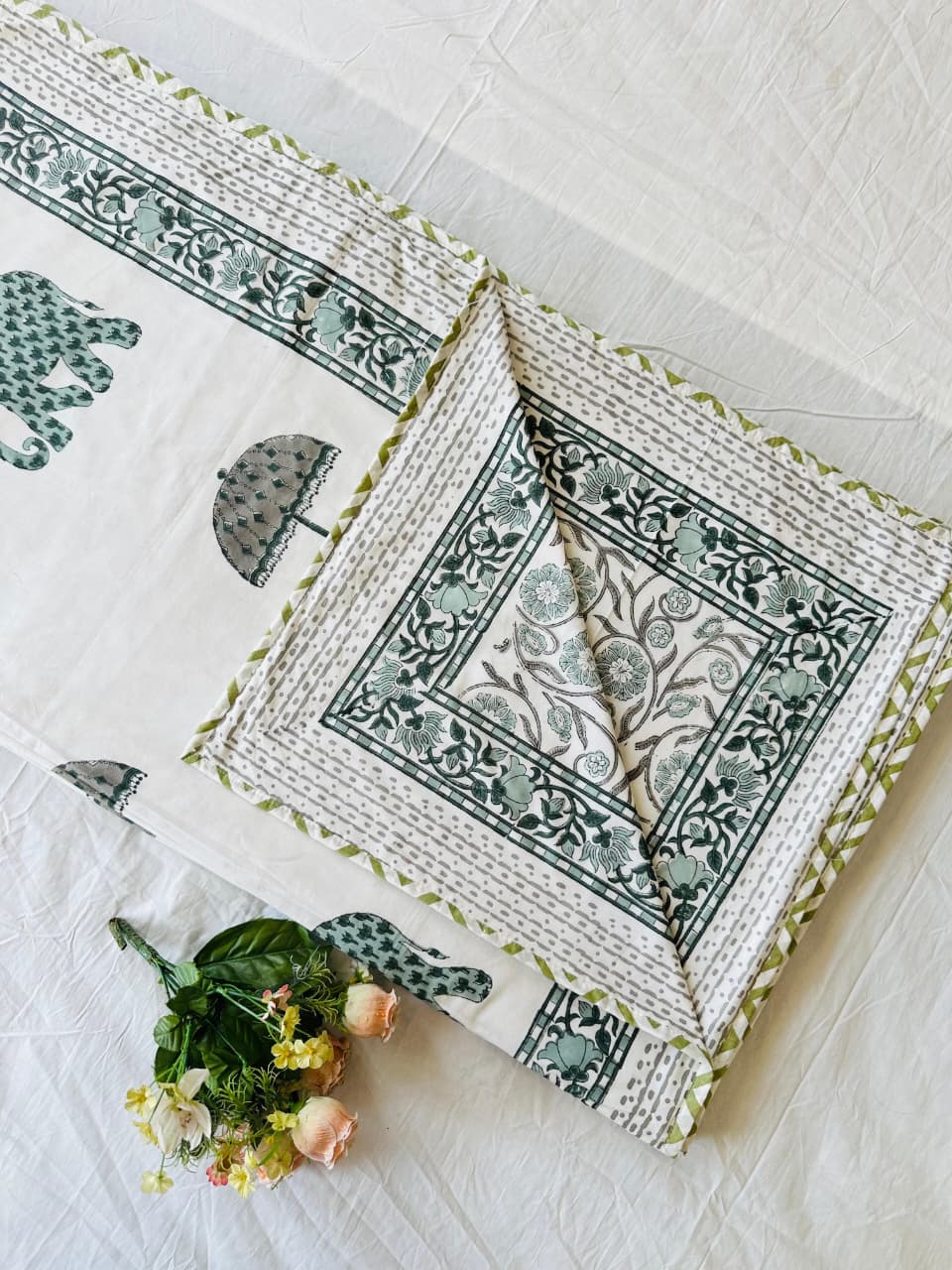 Roseka Dohar - Premium Handblock Printed King Size Dohar