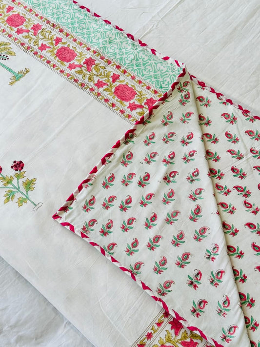 Bluezone Dohar - Premium Handblock Printed King Size Dohar